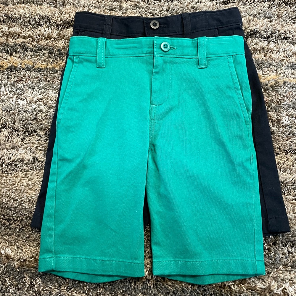 (2 pair) Boys Size 7 Adjustable Waist Shorts NWT